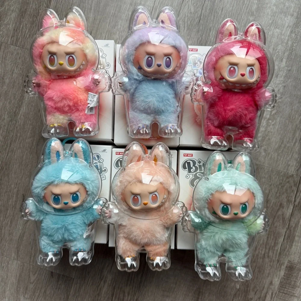 Complete Set 6 Labubu Big Into Energy with Cases Pop Mart Vinyl Plush Popmart - Picture 1 of 12